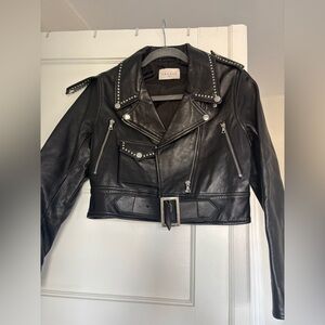 Sandro leather biker jacket